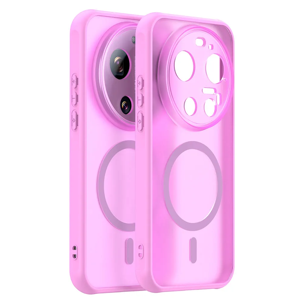 Custodia MagSafe per Xiaomi 17 Ultra, Techsuit, HaloFrost II, Rosa - immagine 1