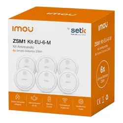 Sensore fumo SETIK 6 Pack White ZSM1 KIT EU 6 M - immagine 1