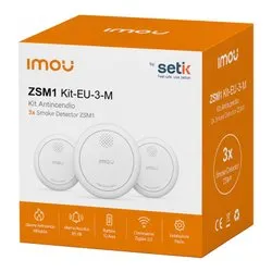 Sensore fumo SETIK 3 Pack White ZSM1 KIT EU 3 M - immagine 1