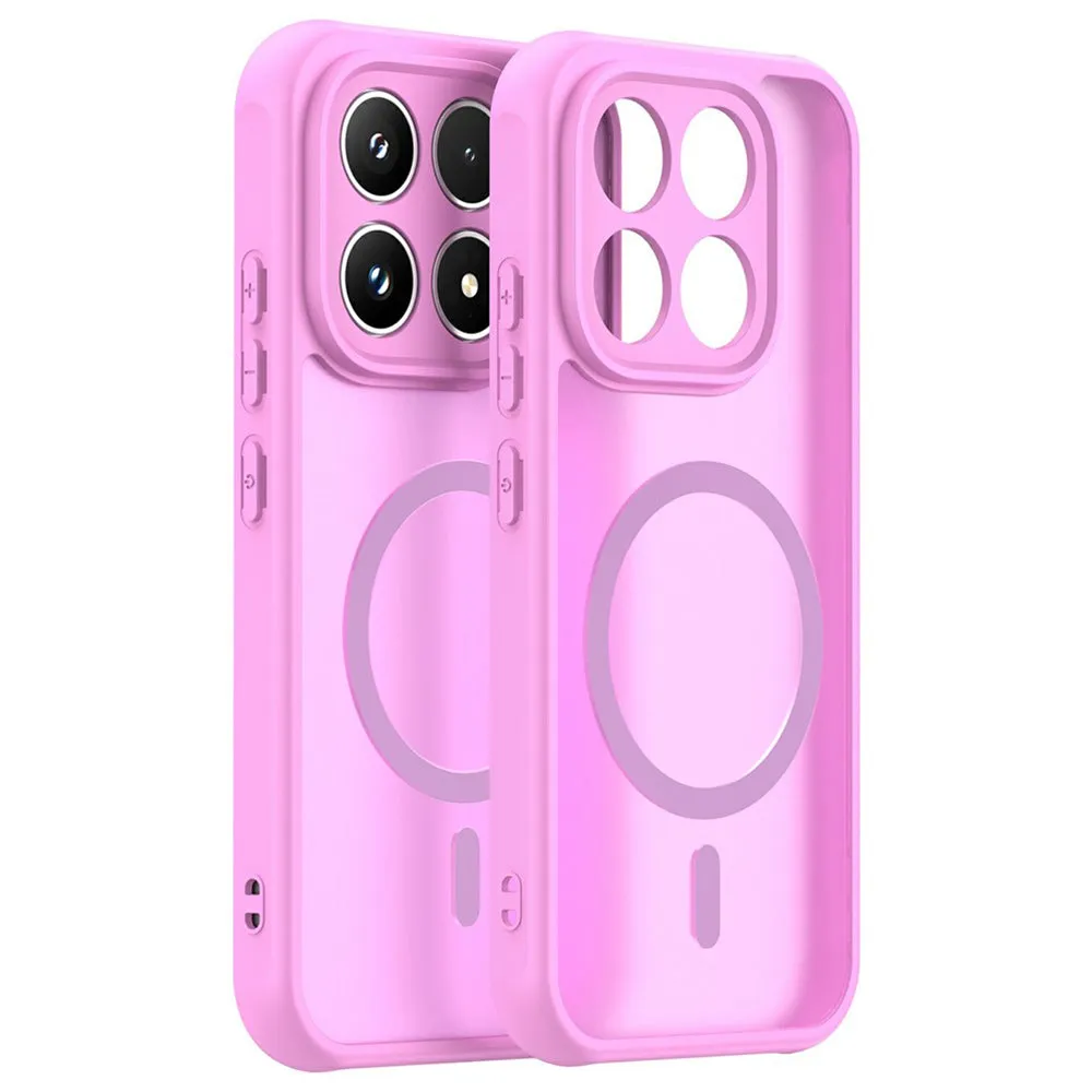 Custodia MagSafe per Xiaomi 17, Techsuit, HaloFrost II, Rosa - immagine 1