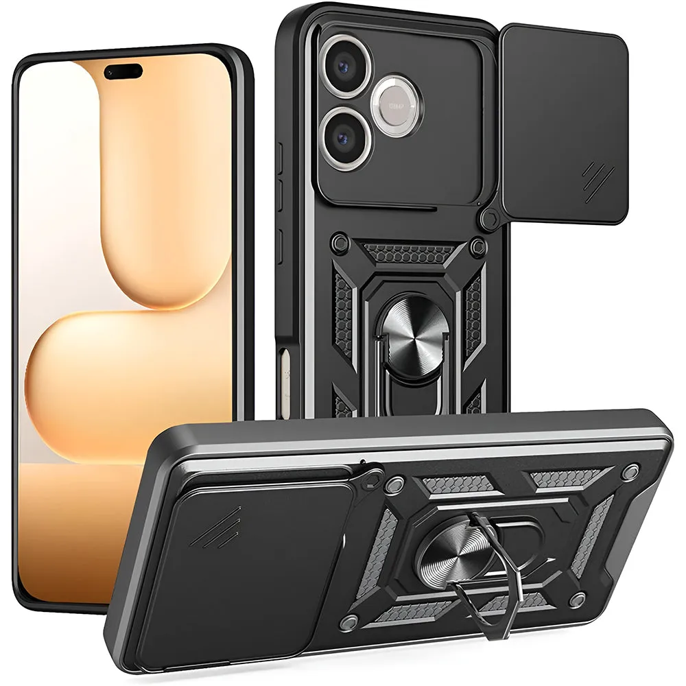 Custodia per Honor 600 Lite, Techsuit, CamShield, Nera - immagine 1