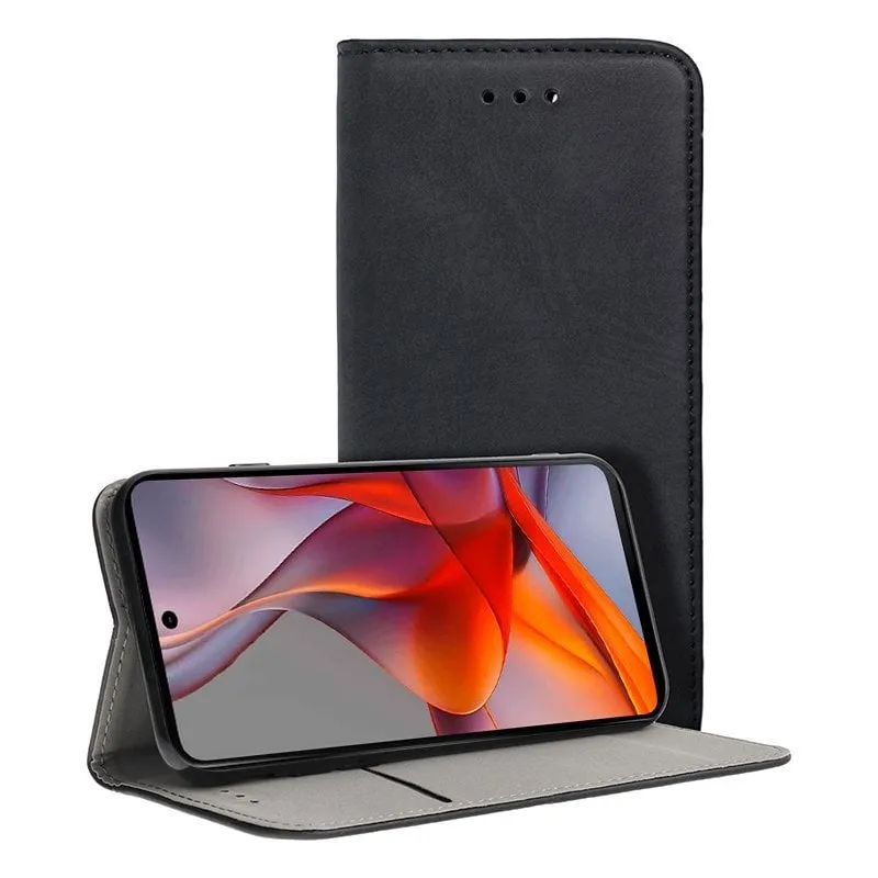 Custodia Flip Cover Cool per Motorola Moto G75 5G Nero Liscio - immagine 1
