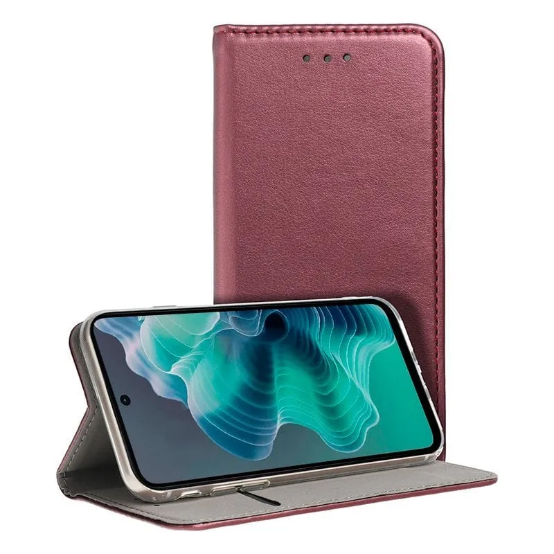 Custodia Flip Cover Cool per Motorola Moto G35 5G, colore Borgogna - immagine 1