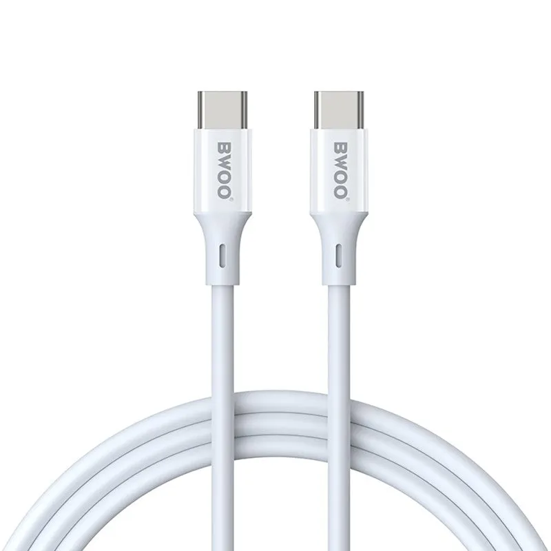 Cavo Dati e Ricarica USB-C - USB-C BWOO X282, 60W, 1m, Bianco - immagine 1