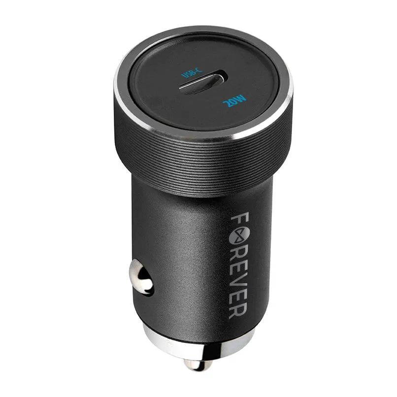 Caricabatterie Auto Forever CC-06, 20W, 3A, 1 x USB-C, Nero - immagine 1