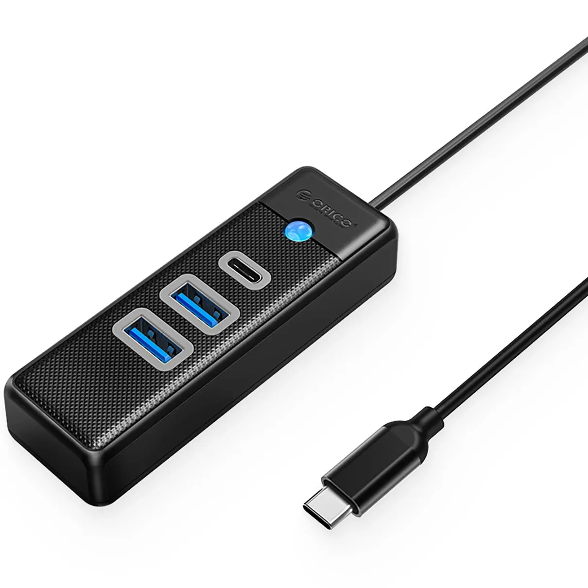 Hub USB-C Orico PWC2U-C3, 2 x USB-A 3.0 - 1 x USB-C, Nero - immagine 1