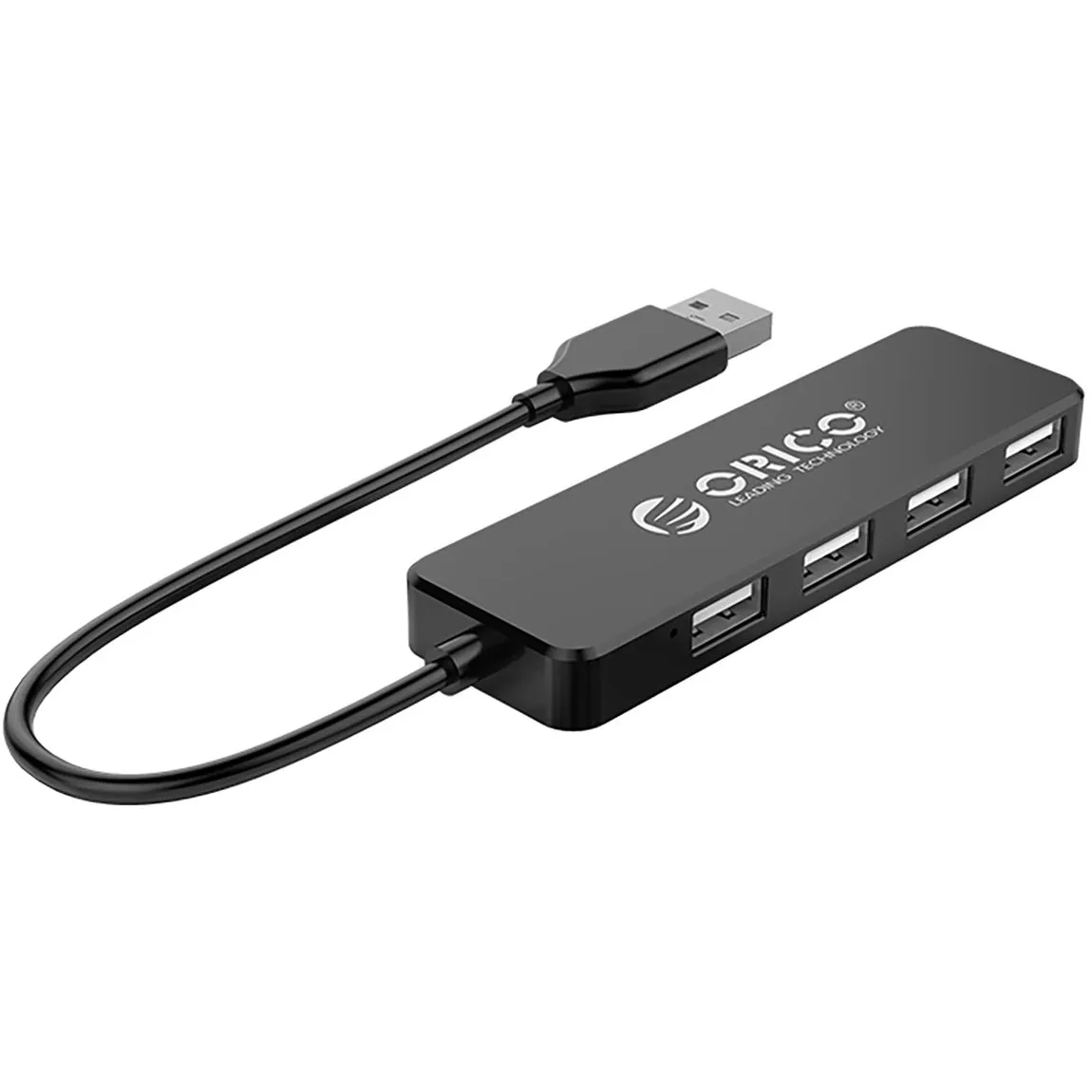 Hub USB Orico FL01, 4 x USB-A, Nero - immagine 1