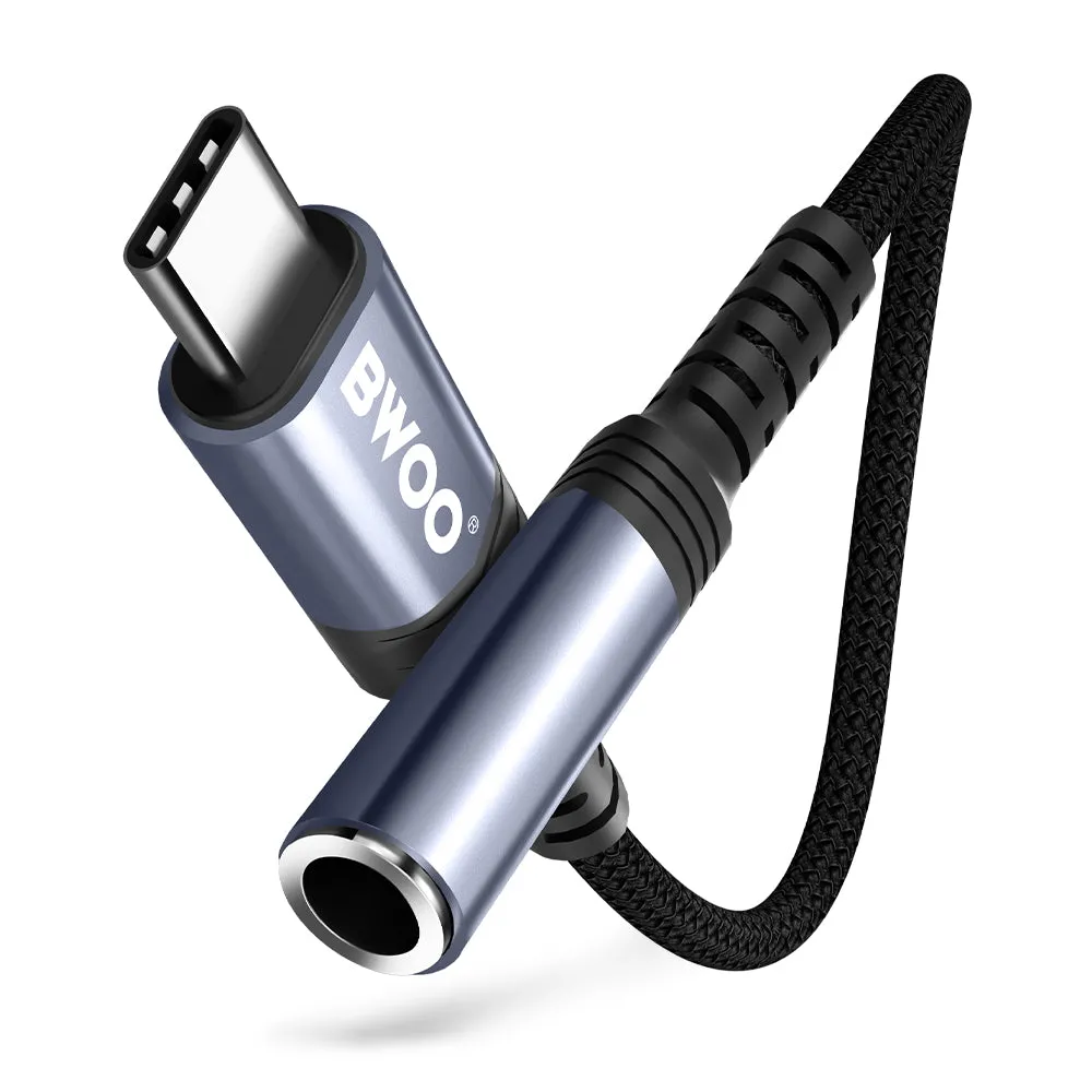 Adattatore Audio USB-C - 3.5mm BWOO BZ47, Nero - immagine 1