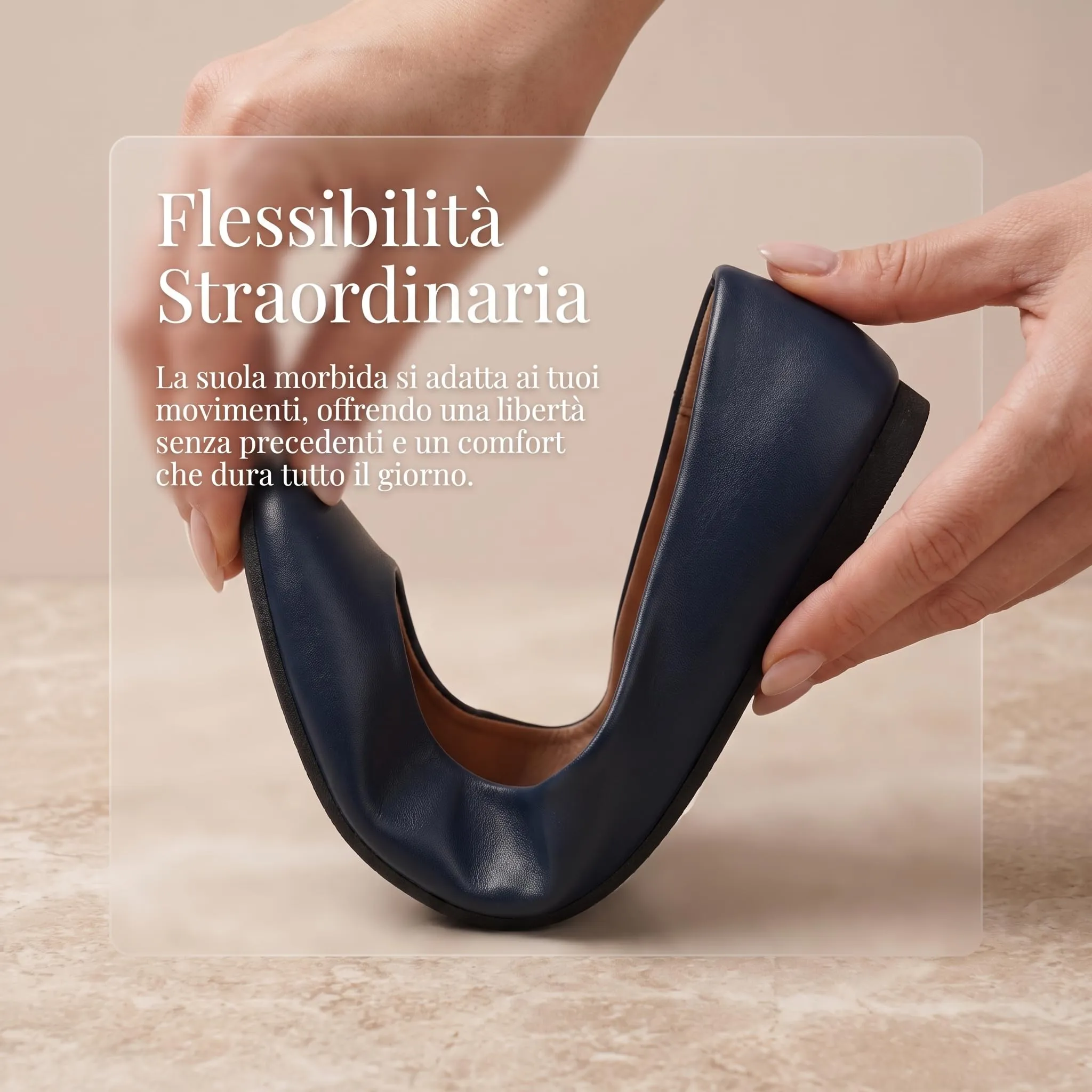 GLAMORA Ballerine Donna Scarpe Basse Punta Tonda Pelle Sintetica Comode Eleganti Manoletina Ballerina Classica Slip On Suola Flessibile Leggere Morbide Calzata Piccola - immagine 4