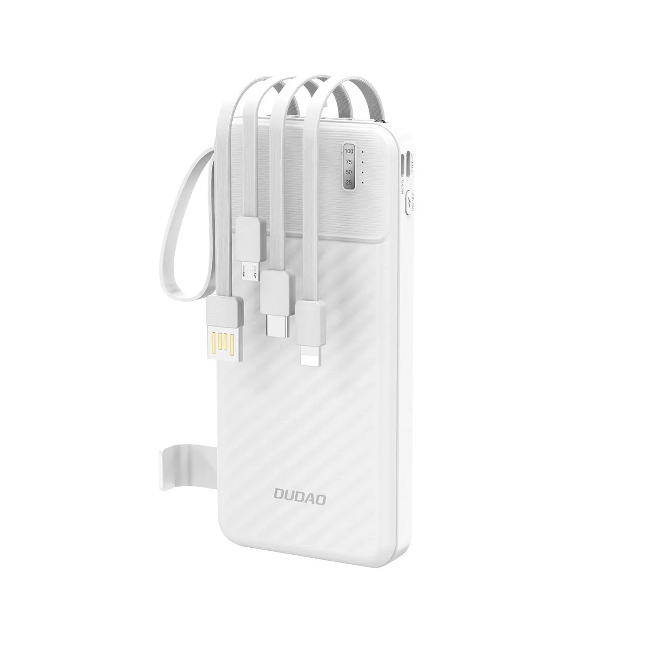 Batteria Esterna Dudao K11, 10000mAh, 10W, 1 x Lightning - 1 x microUSB - 1 x USB-A - 1 x USB-C, Bianca - immagine 1