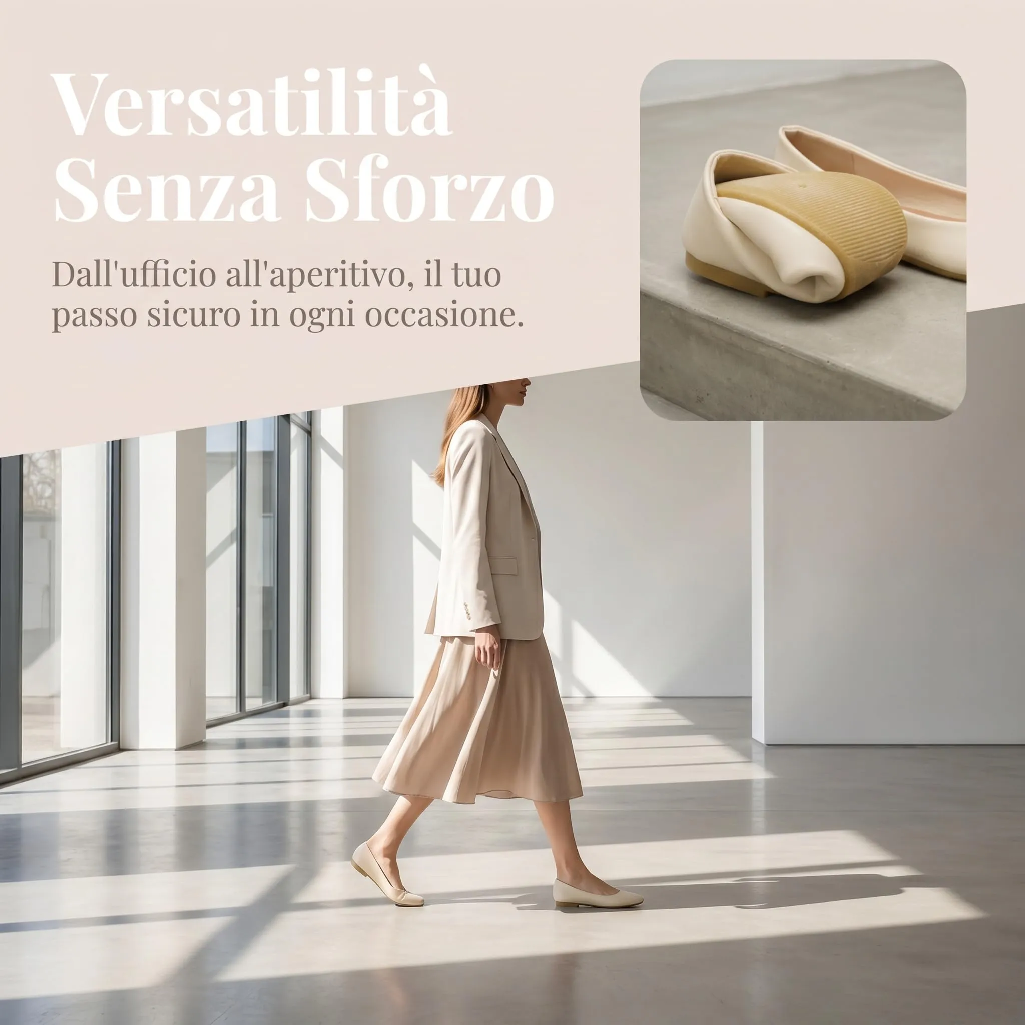 GLAMORA Ballerine Donna Scarpe Basse Punta Tonda Pelle Sintetica Comode Eleganti Manoletina Ballerina Classica Slip On Suola Flessibile Leggere Morbide Calzata Piccola - immagine 4