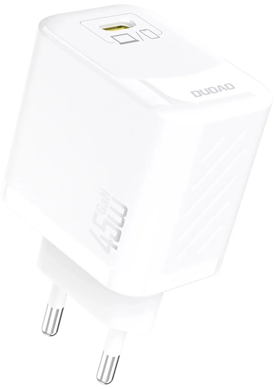 Caricabatterie Rete Dudao A28, 45W, 3A, 1 x USB-C, Bianco - immagine 1