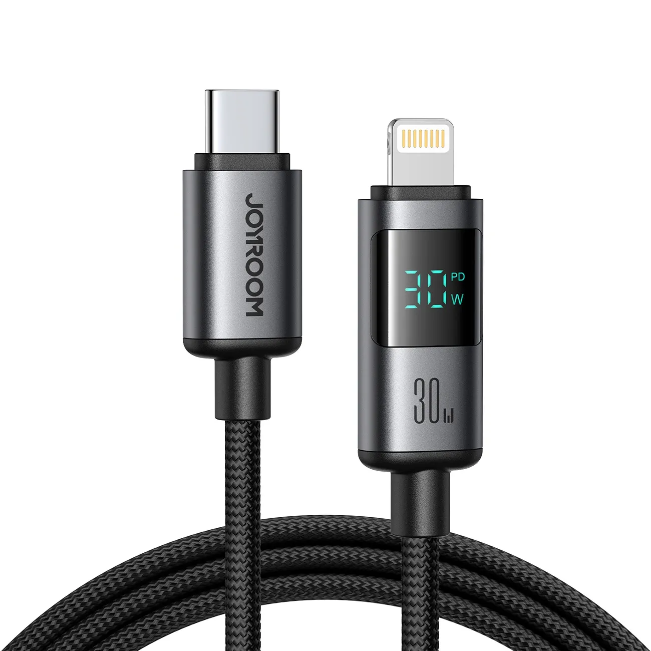 Cavo Dati e Ricarica USB-C - Lightning Joyroom S-A16 Pro Prism Display, 30W, 1.2m, Nero - immagine 1