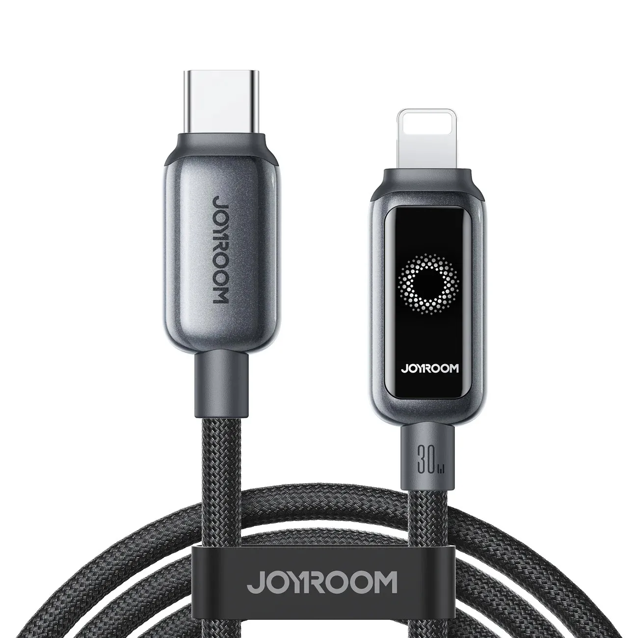 Cavo Dati e Ricarica USB-C - Lightning Joyroom S-A55 StarFlight Display, 30W, 1.2m, Nero - immagine 1