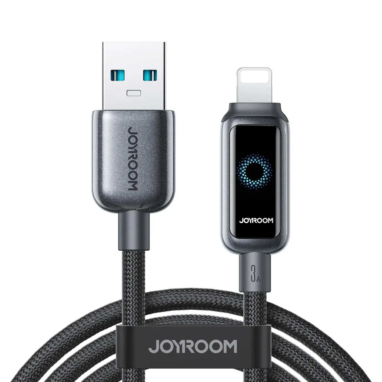 Cavo Dati e Ricarica USB-A - Lightning Joyroom S-A55 StarFlight Display, 18W, 1.2m, Nero - immagine 1