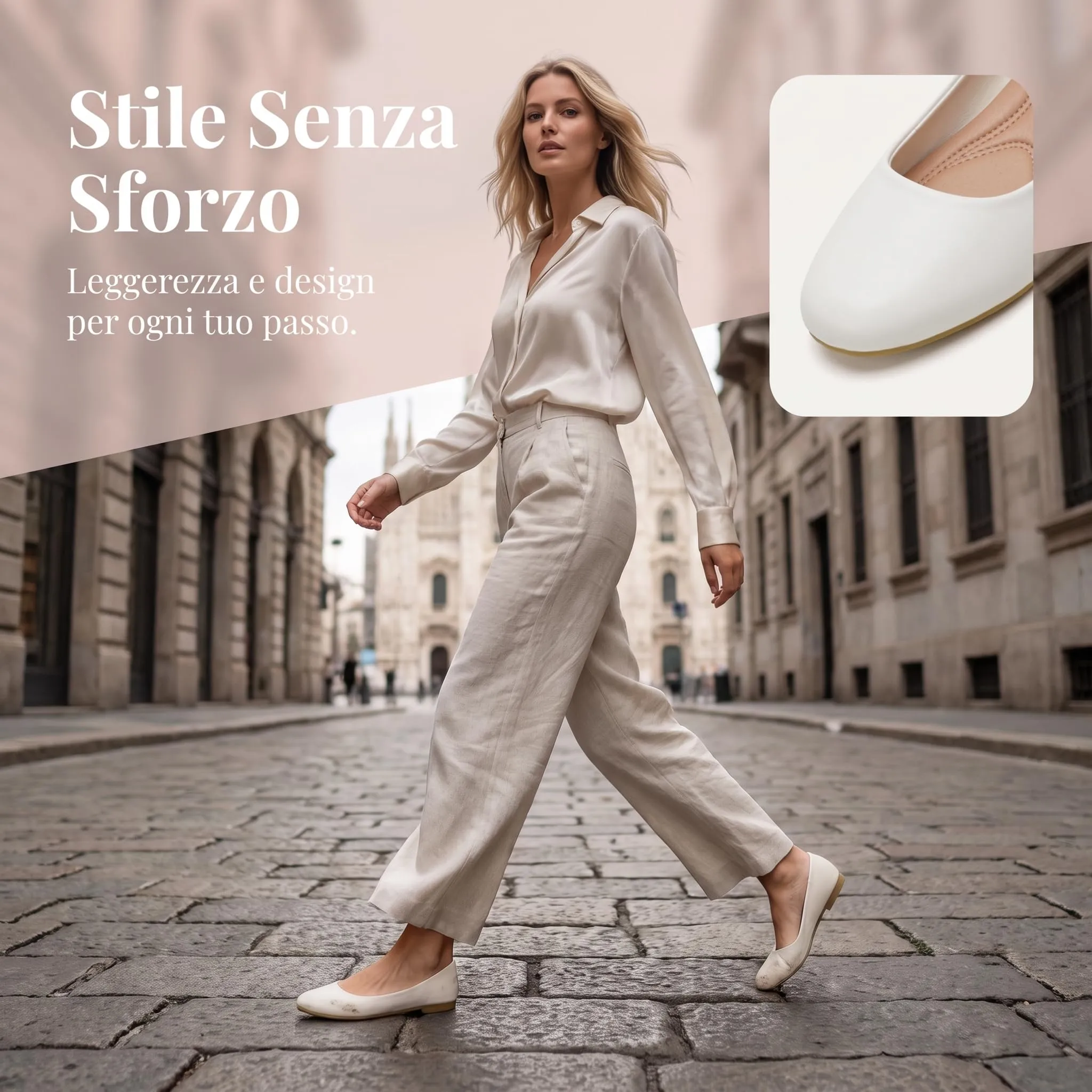 GLAMORA Ballerine Donna Scarpe Basse Punta Tonda Pelle Sintetica Comode Eleganti Manoletina Ballerina Classica Slip On Suola Flessibile Leggere Morbide Calzata Piccola - immagine 4