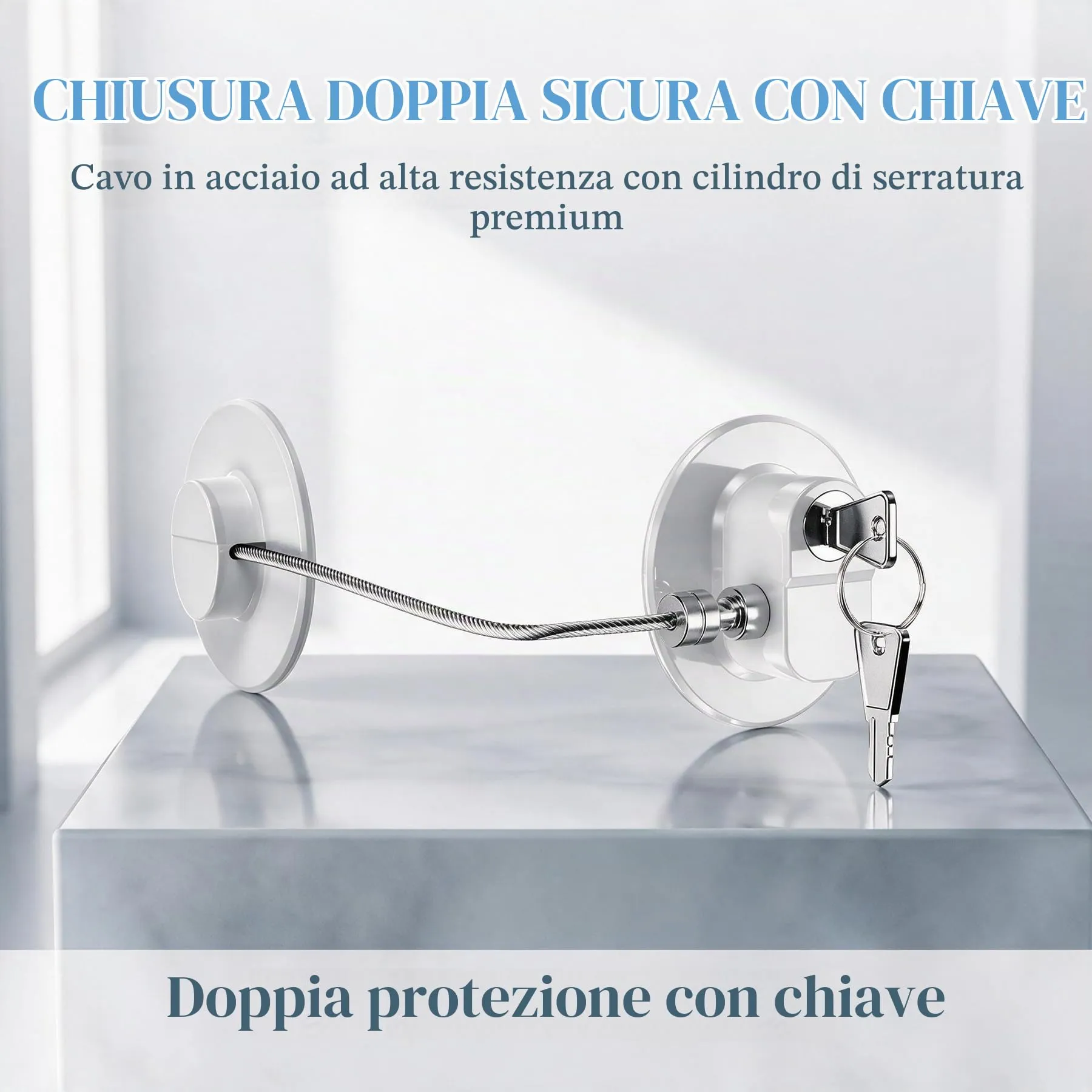 2 Pezzi Blocca Bambini con 4 Chiavi per Frigorifero e Cassetti, Blocca Chiusura Cassetti con Potente Adesivo, Sicurezza Chiudi Cassetti Bambini per Frigorifero Armadietto, Cassetto - immagine 8