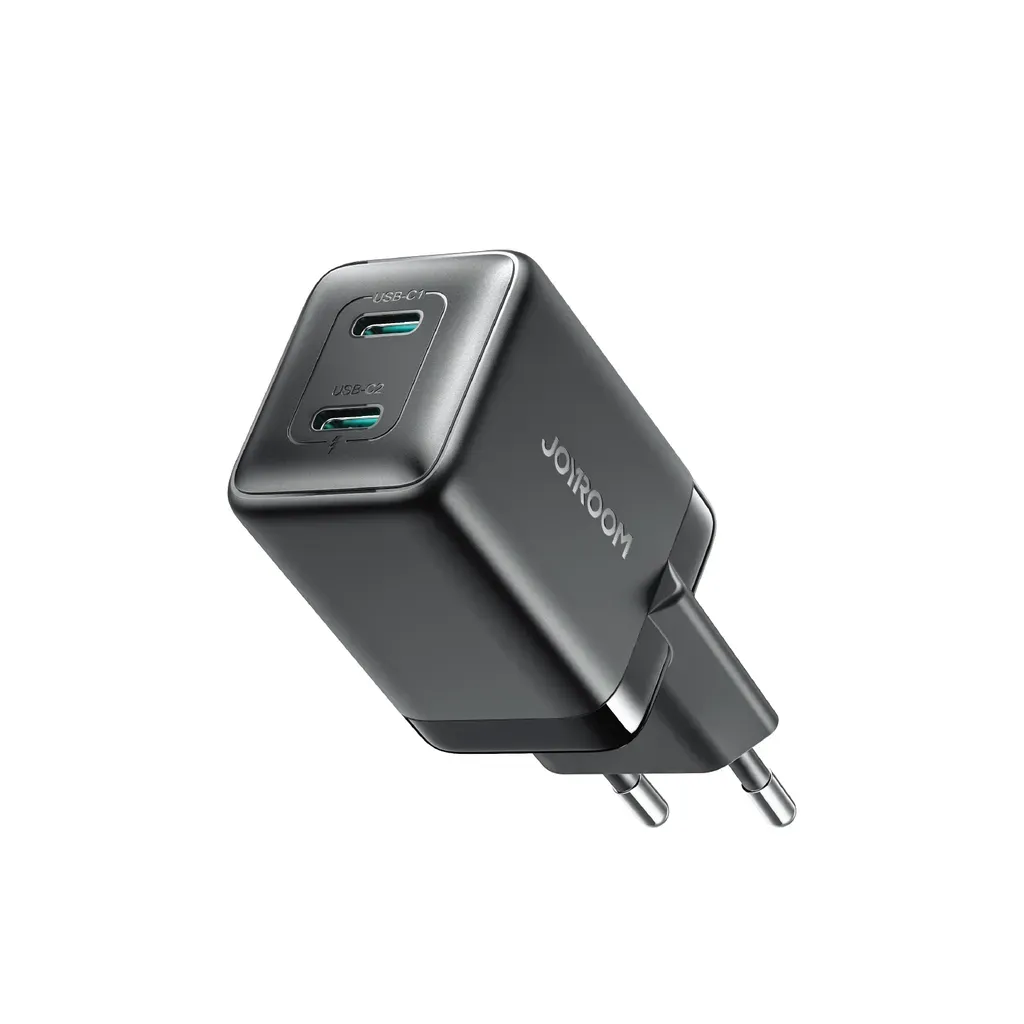 Caricabatterie Rete Joyroom JR-TCG17, 45W, 3A, 2 x USB-C, Nero - immagine 1