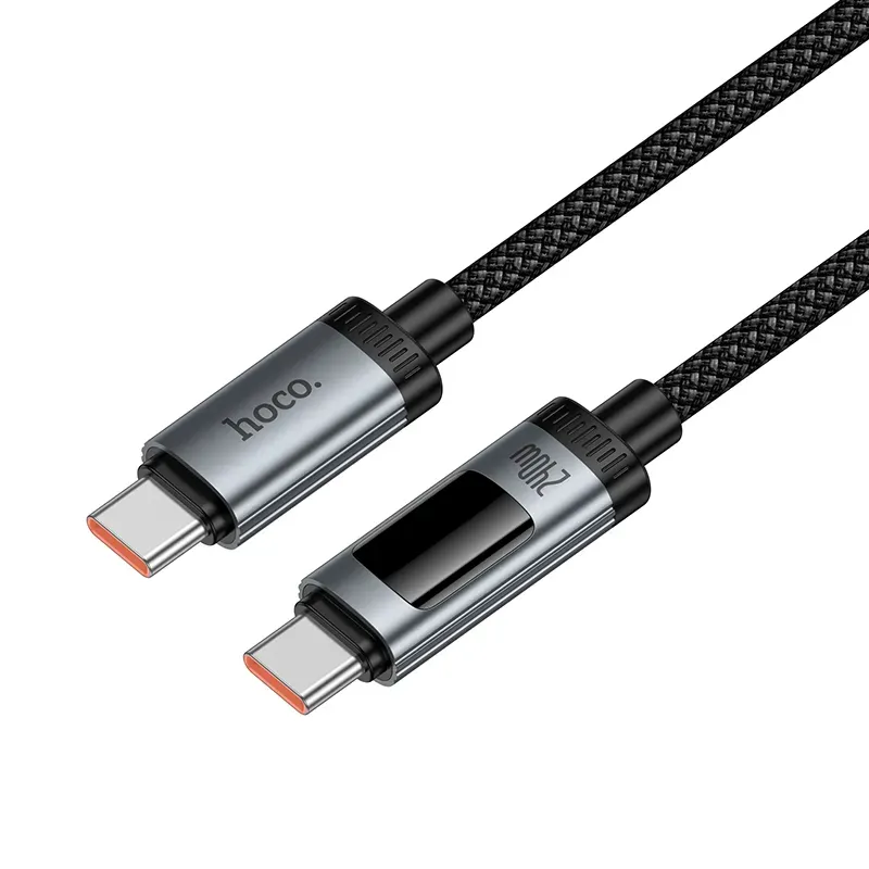 Cavo Dati e Ricarica USB-C - USB-C HOCO Display U148, 240W, 1.2m, Nero - immagine 1