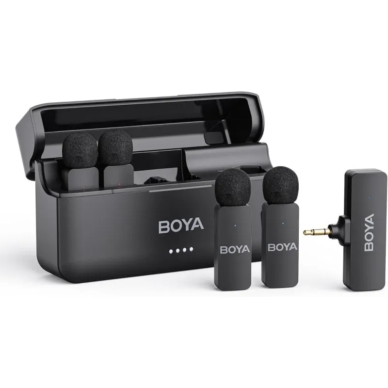 Boya By-v4 Jack 3,5 mm Microfoni 4 canali, 2,4 ghz, 200 m, cancellazione del rumore - immagine 1
