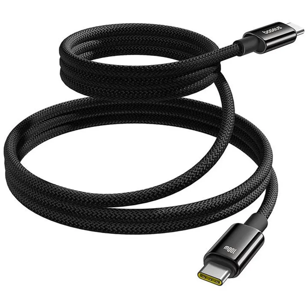 Cavo Dati e Ricarica USB-C - USB-C Baseus Tungsten Gold, 100W, 1m, Nero P10319805111-00 - immagine 1