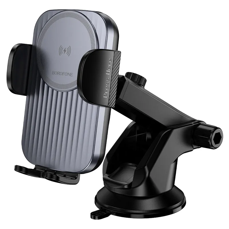 Caricabatterie Auto Wireless Borofone BH222 Leading, 15W, 1.67A, Nero - immagine 1
