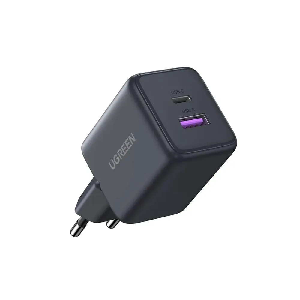 Caricabatterie Rete UGREEN X516, 30W, 3A, 1 x USB-A - 1 x USB-C, Grigio - immagine 1