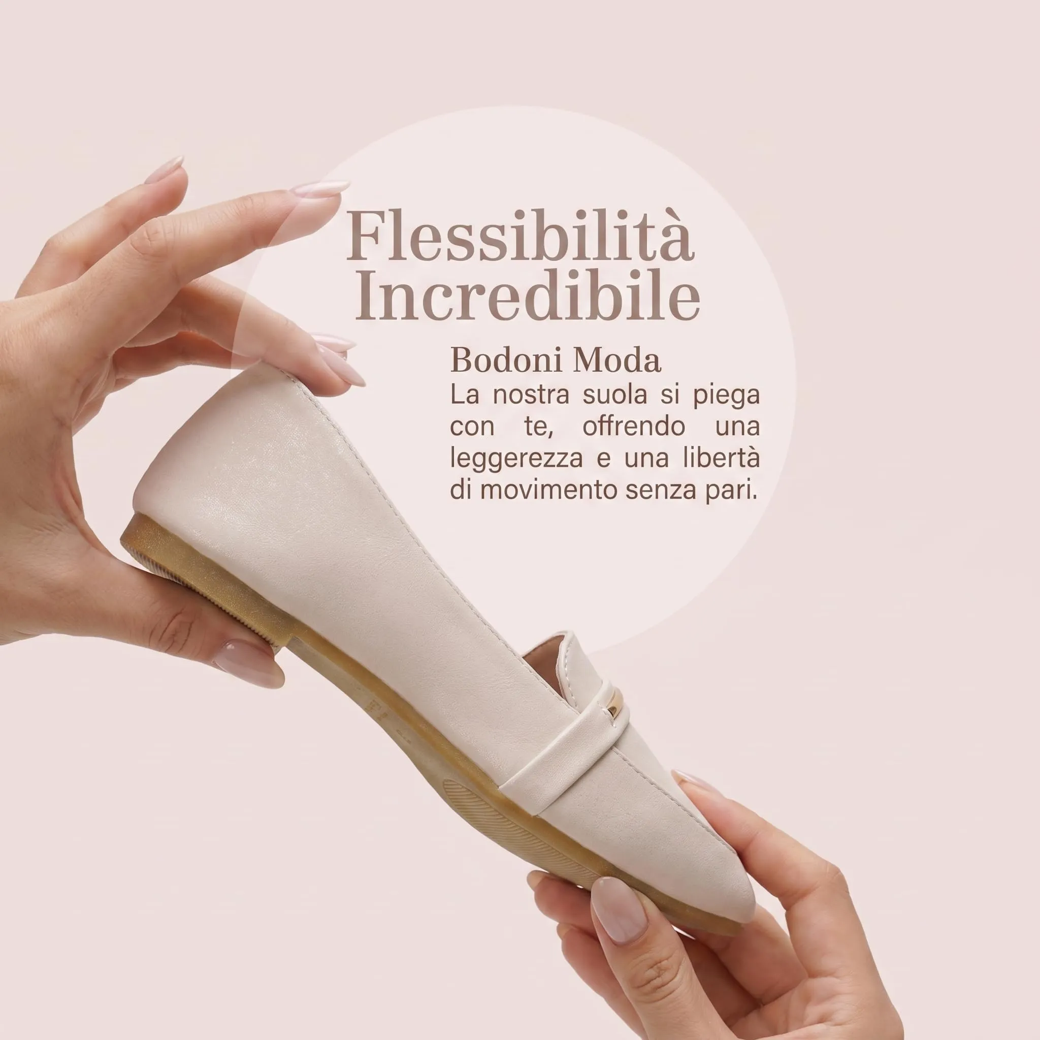 GLAMORA Mocassini Donna Eleganti, Scarpe Basse Slip On con Dettaglio Metallico, Mocassino Classico Comodo, Punta Affusolata, Suola Antiscivolo, Scarpe Casual per Ufficio, Lavoro e Tempo Libero - immagine 5