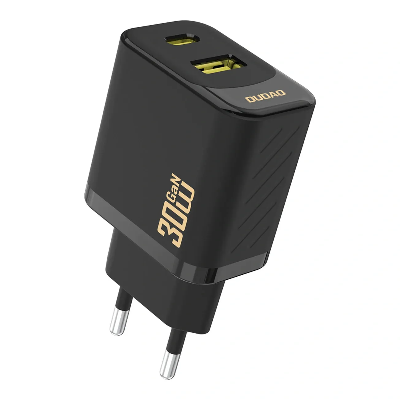 Caricabatterie Rete Dudao A27TEU, 30W, 3A, 1 x USB-A - 1 x USB-C, Nero - immagine 1