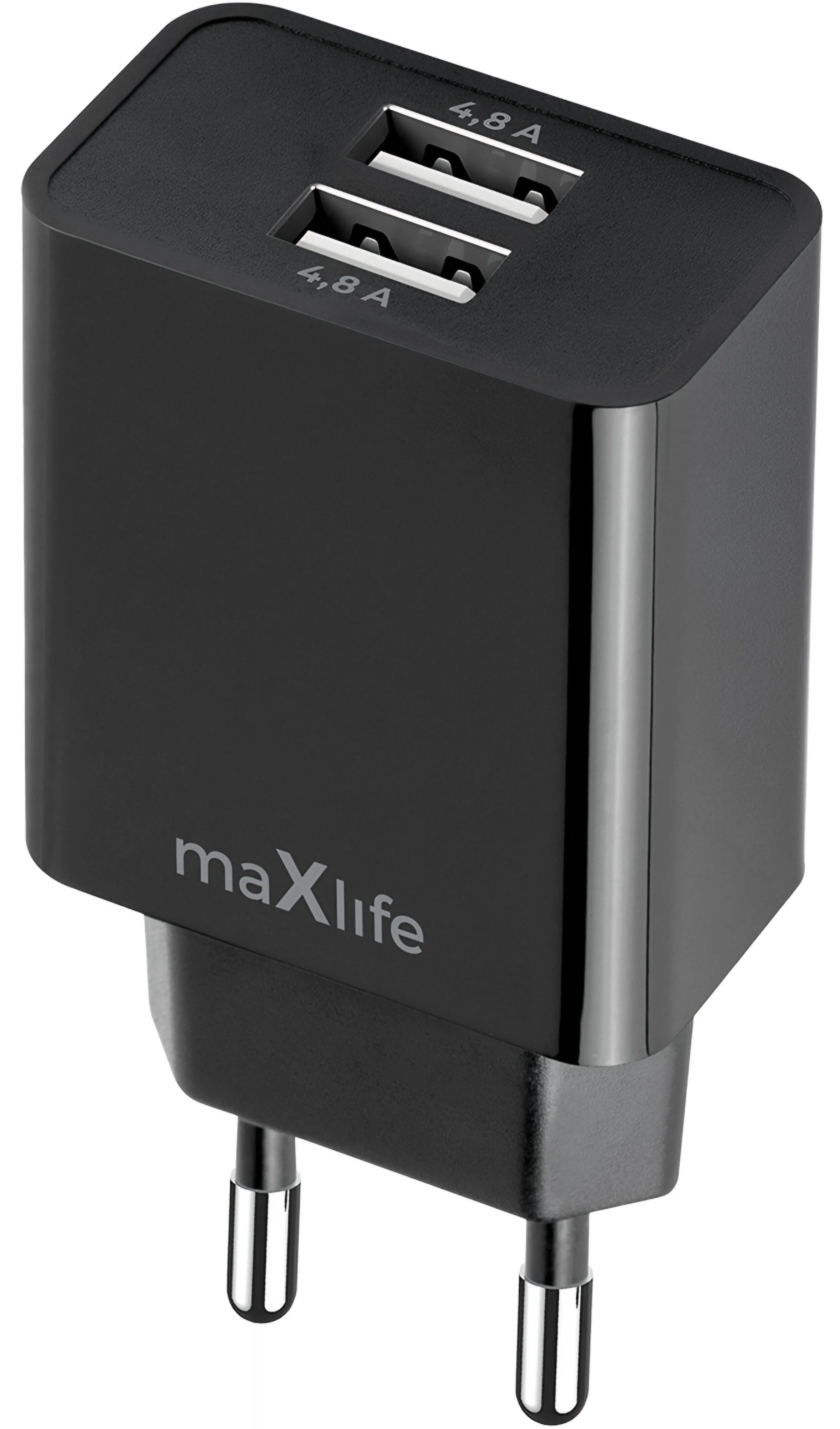 Caricabatterie Retea MaXlife MXTC-12, 24W, 2.4A, 2 x USB-A, Nero - immagine 1