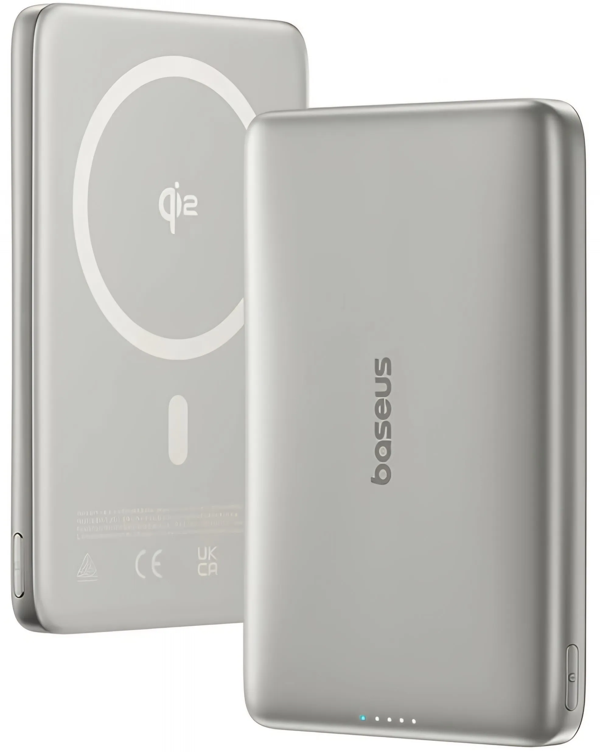 Batteria Esterna Wireless Baseus PicoGo AM41, 10000mAh, 27W, PD + FQI, 1 x QI - 1 x USB-C, Beige E0027203 - immagine 1