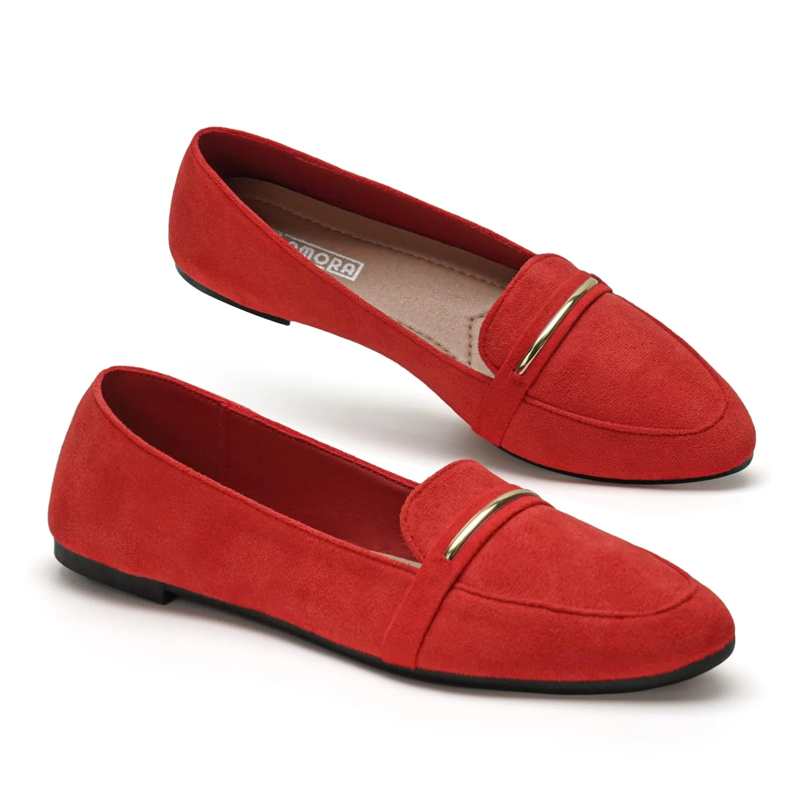 GLAMORA Mocassini Donna Eleganti, Scarpe Basse Slip On con Dettaglio Metallico, Mocassino Classico Comodo, Punta Affusolata, Suola Antiscivolo, Scarpe Casual per Ufficio, Lavoro e Tempo Libero - immagine 1