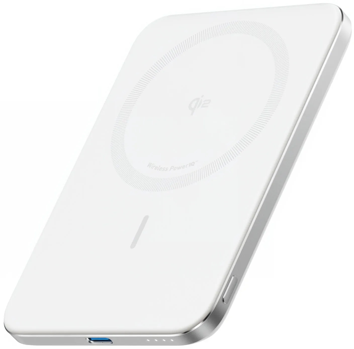 Batteria Esterna Wireless Anker Nano, 5000mAh, 20W, PD + FQI, 1 x QI - 1 x USB-C, Bianca A1665H21 - immagine 1