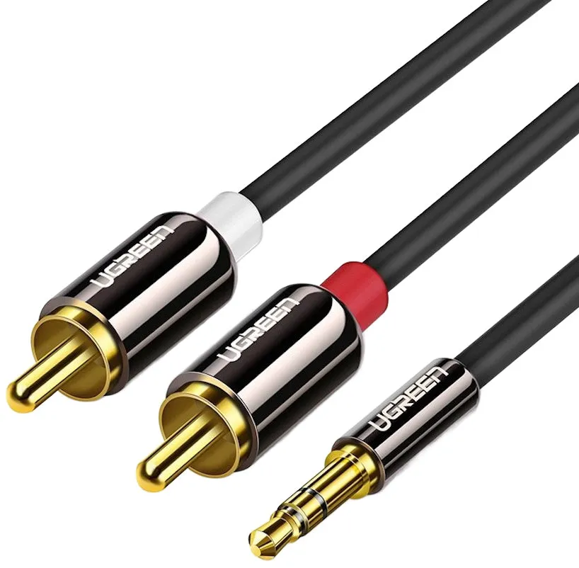 Cavo Audio 3.5mm - 2 x RCA UGREEN AV116, 1.5m, Nero - immagine 1