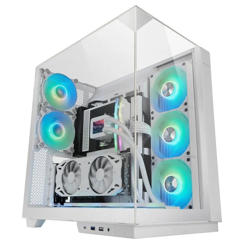 Mars Gaming Mc-3gf Triple ATX Tower Vetro temperato 2 Argb Ventole da 120 mm Usb-c Bianco - immagine 1