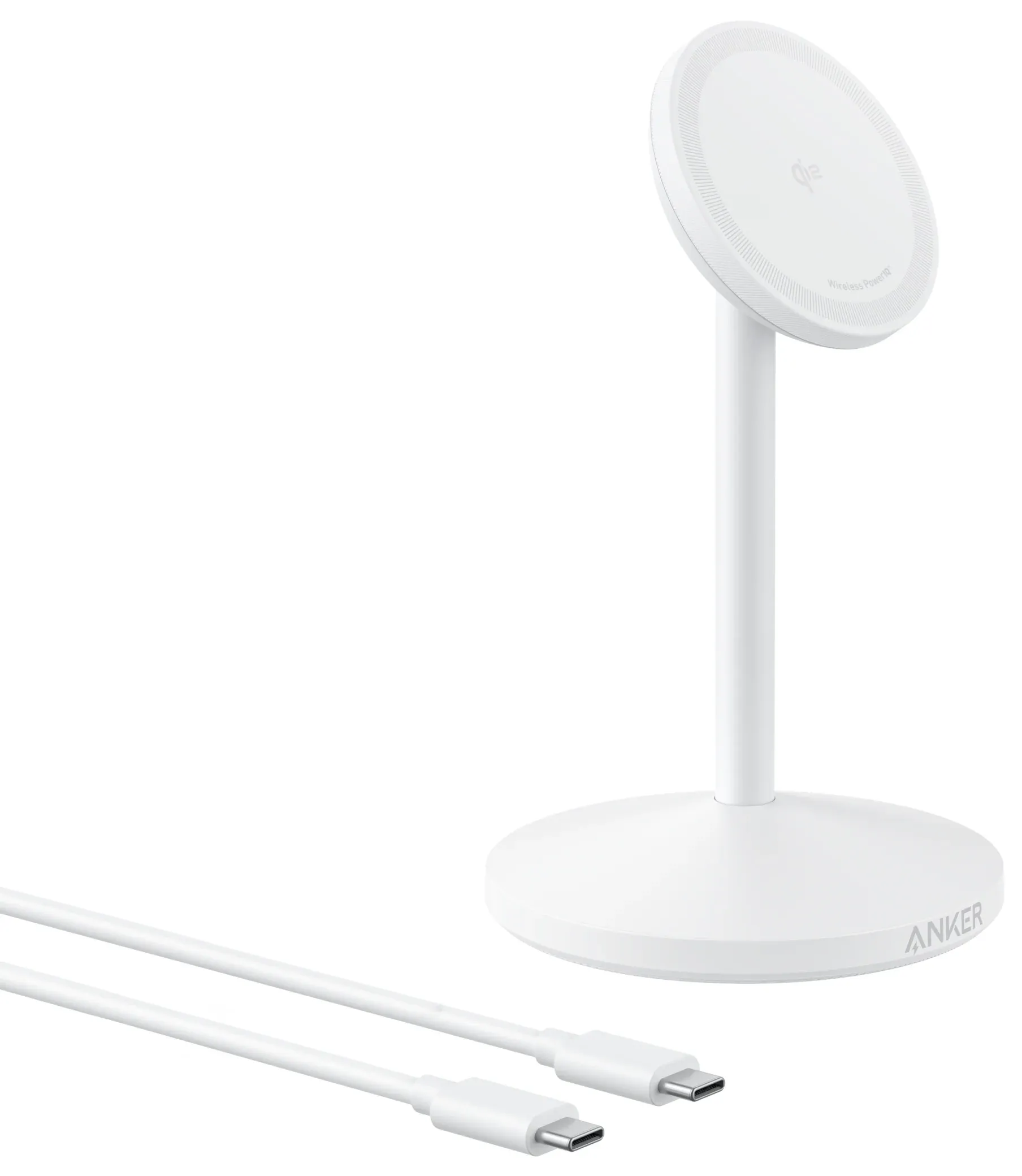 Caricabatterie Retea Wireless Anker MagGo Stand, 15W, 1.67A, Bianco A25X1H21 - immagine 1