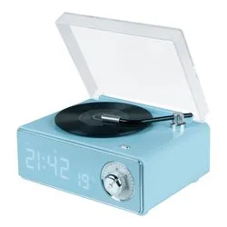 Radiosveglia EPOK Giradischi (Ricaricabile) Sky blue BTTDMINIBL - immagine 1