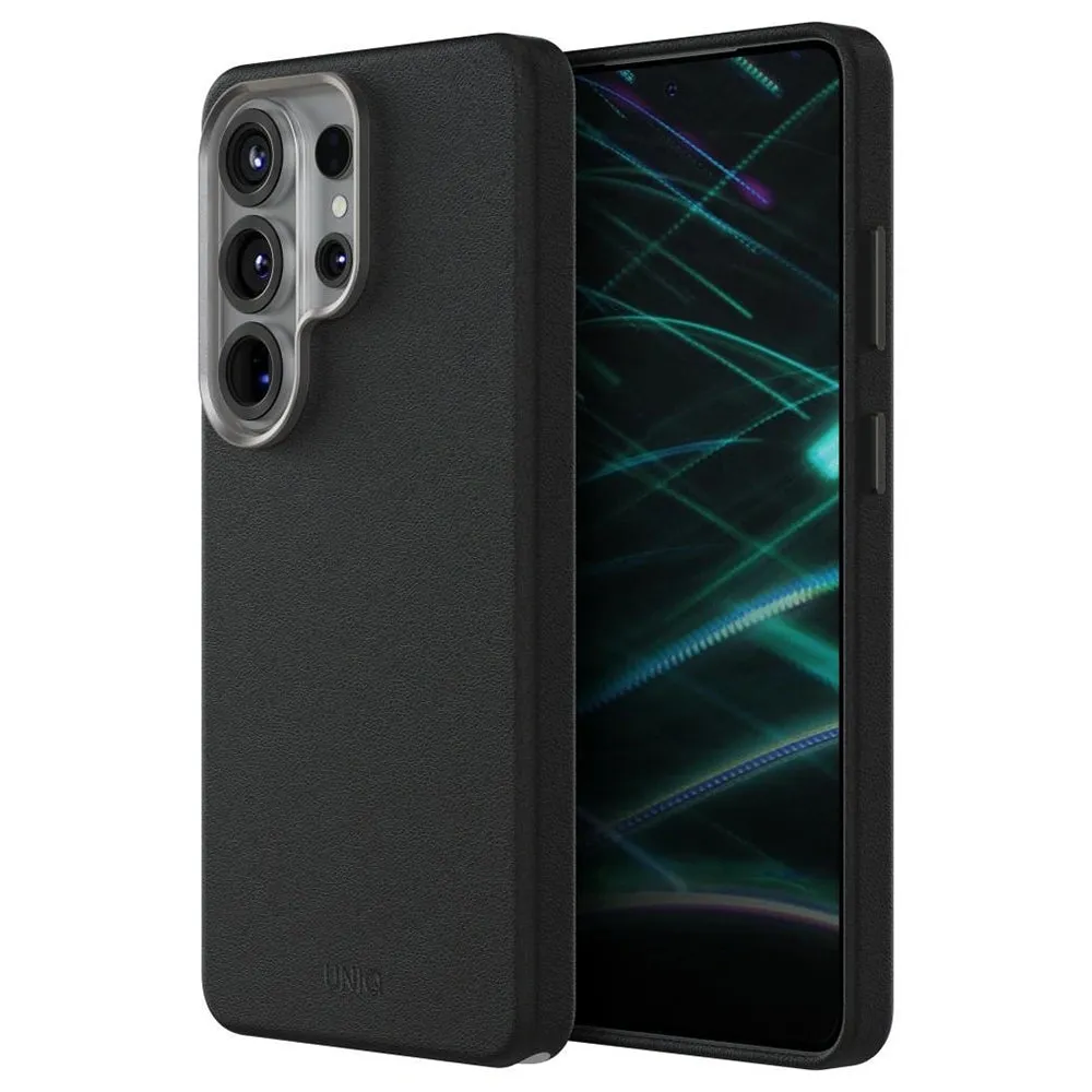 Custodia per Samsung Galaxy S26 Ultra S948, UNIQ, Lyden Leatherette, Nera - immagine 1