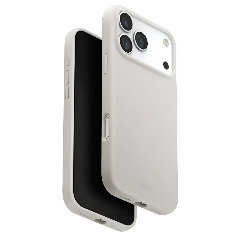 Custodia MagSafe per Apple iPhone 17 Pro, UNIQ, Lino MagClick, Grigio - immagine 1