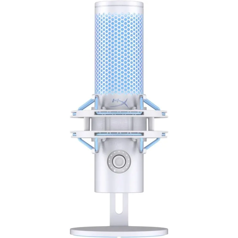Microfono a condensatore USB HyperX Quadcast 2 per streaming, bianco - immagine 1