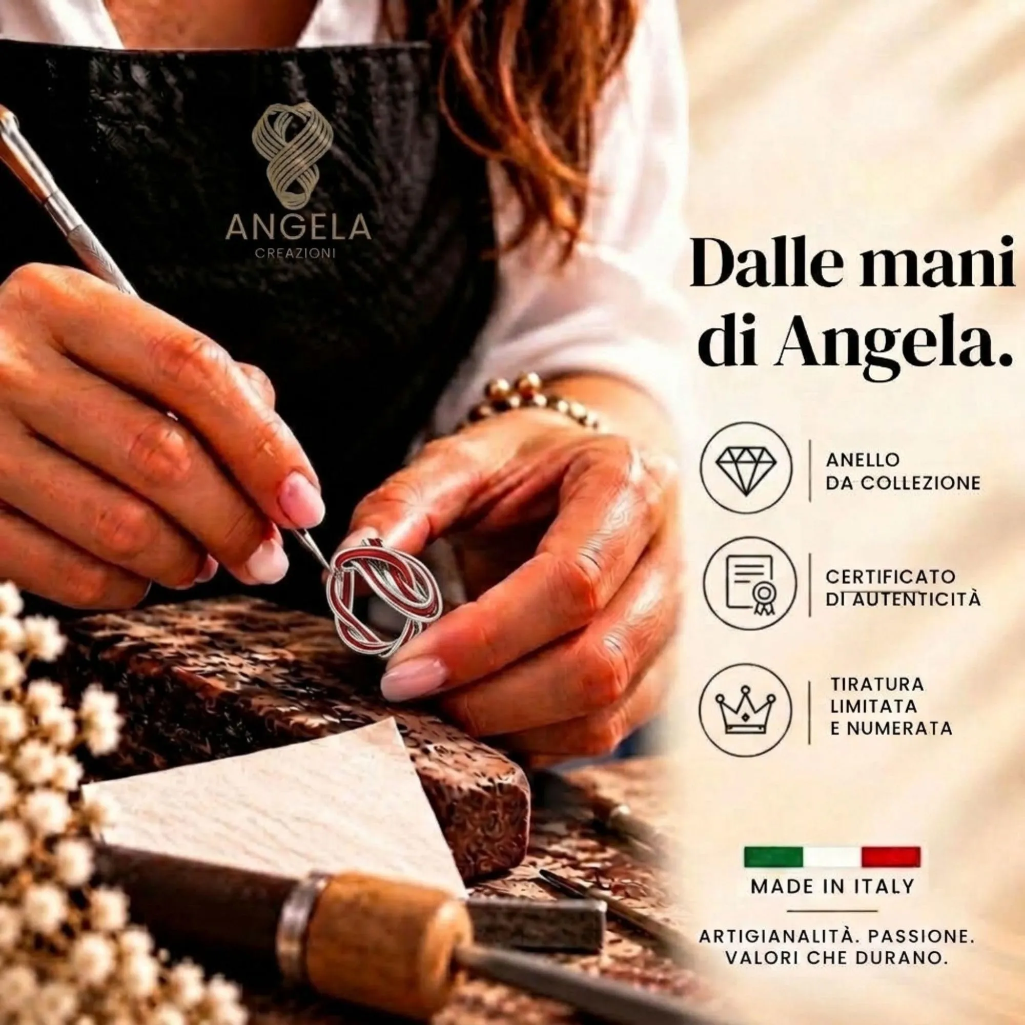 Anello Unisex in Alluminio Anodizzato, Gioiello Artigianale, Made in Italy - immagine 4