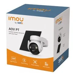 Videocamera sorveglianza SETIK AOV PT Kit (Ricaricabile) White 3K 2880x1620 IPC B7ED 5M0TEA EU - immagine 1