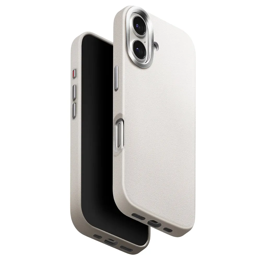 Custodia per Apple iPhone 17, UNIQ, Lyden Leatherette, Grigio - immagine 1