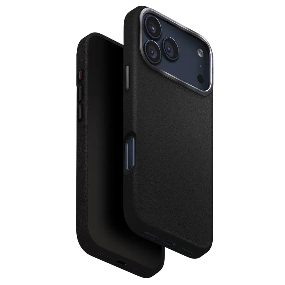 Custodia per Apple iPhone 17 Pro Max, UNIQ, Lyden Leatherette, Nera - immagine 1