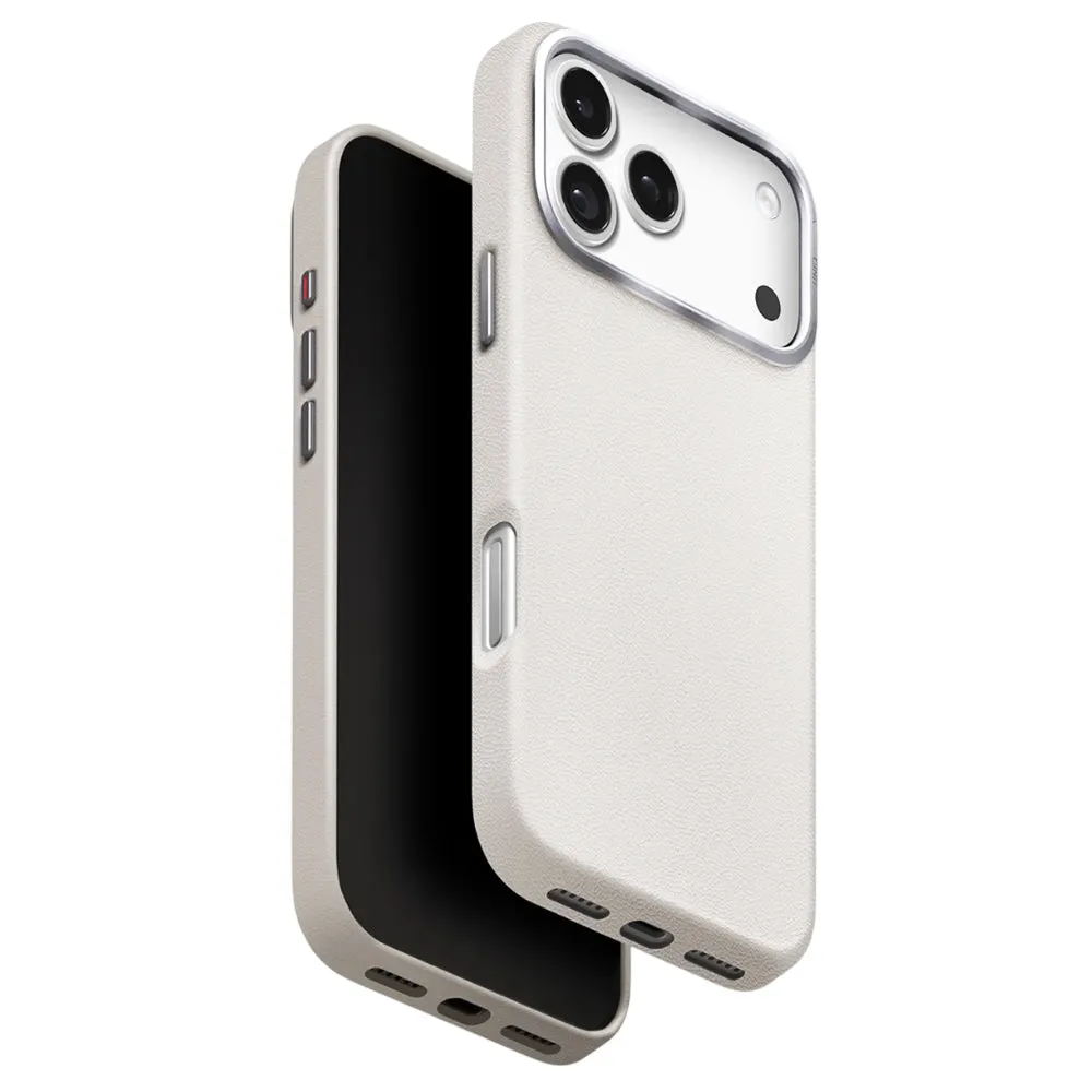 Custodia per Apple iPhone 17 Pro, UNIQ, Lyden Leatherette, Grigio - immagine 1