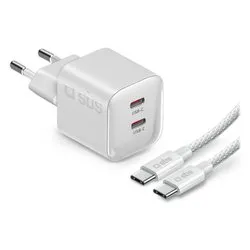 Caricabatterie USB Type-C MINI WALL CHARGER White TETRKITGAN2C60MINI - immagine 1