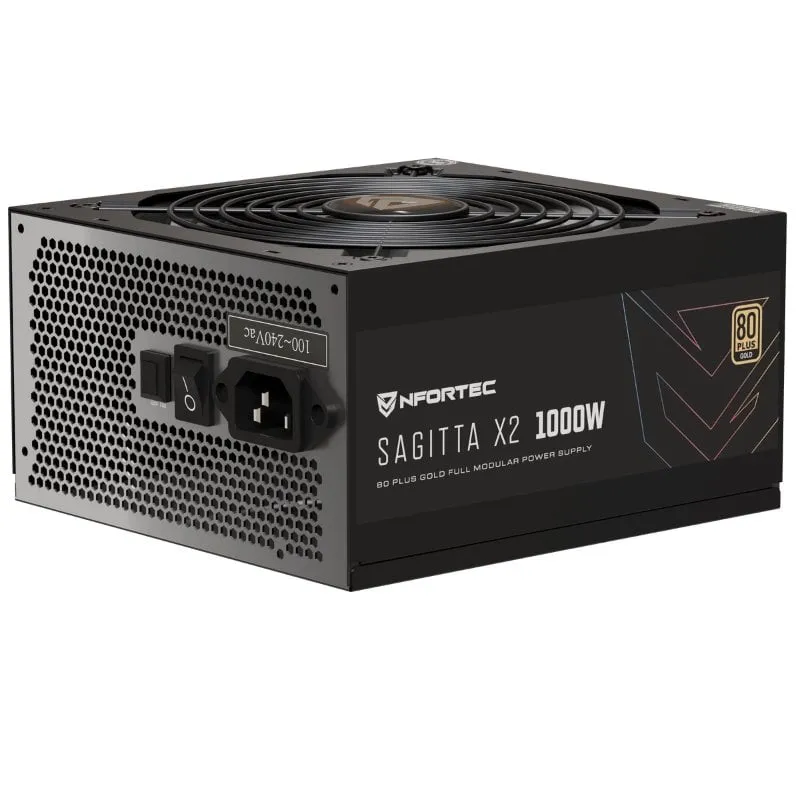 Nfortec Sagitta X2 PCIe 5.1 ATX 3.1 1000W 80 Plus Gold completamente modulare - immagine 1