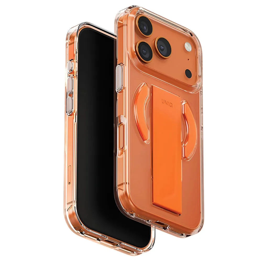 Custodia MagSafe per Apple iPhone 17 Pro, UNIQ, Heldro Air MagClick, Arancione Trasparente - immagine 1