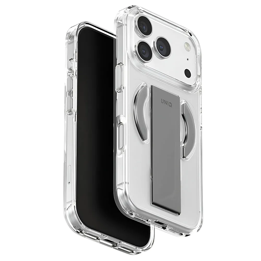 Custodia MagSafe per Apple iPhone 17 Pro Max, UNIQ, Heldro Air MagClick, Grigio Trasparente - immagine 1