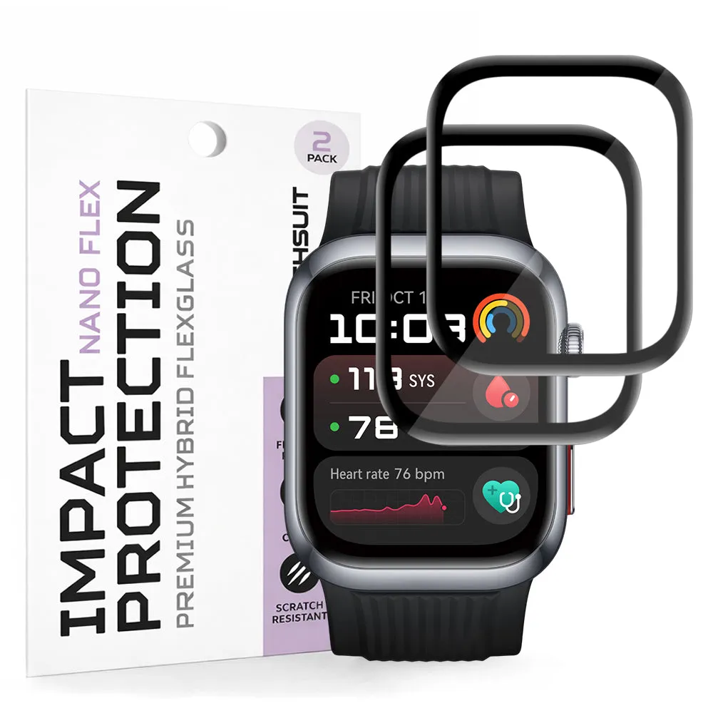 Pellicola Protettiva Techsuit Nano Flex per Huawei Watch D2, Set 2 pezzi, Plastica, Nera - immagine 1